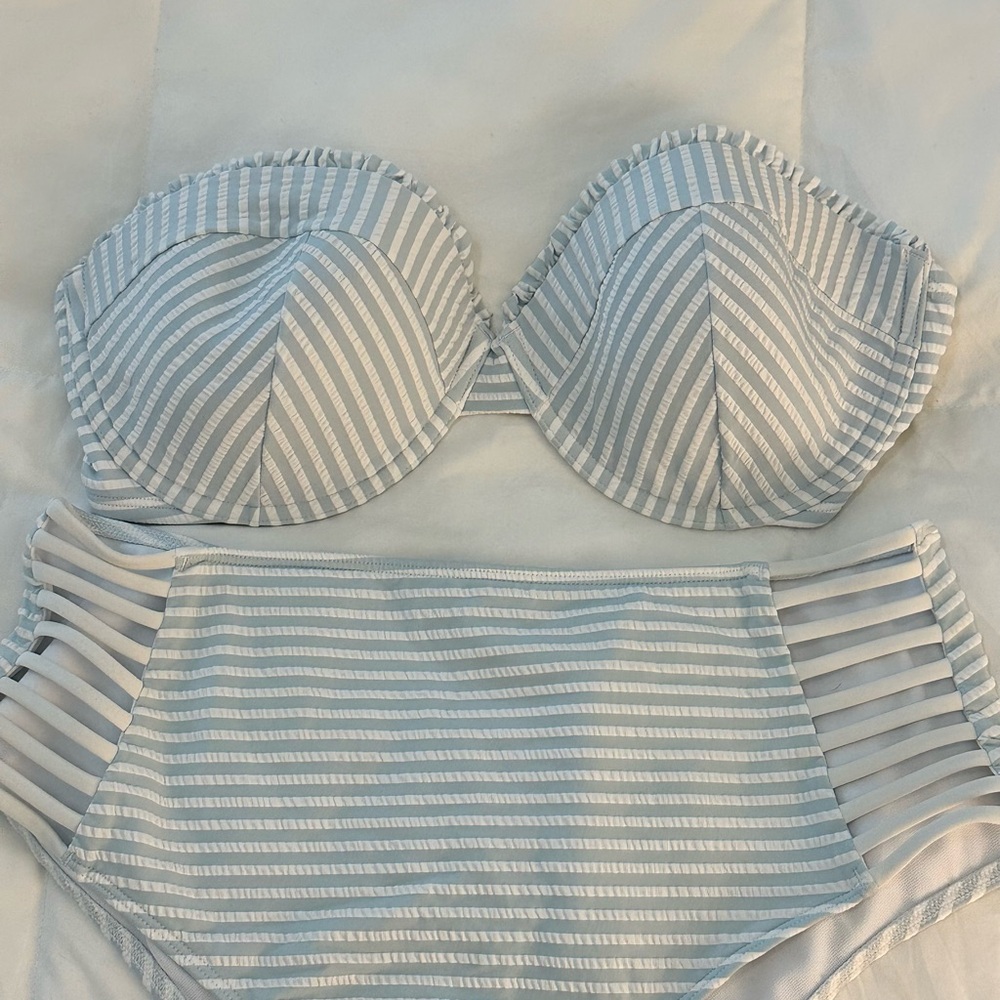 Abercrombie & Fitch Striped Bikini Set